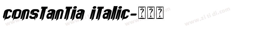 constantia italic字体转换